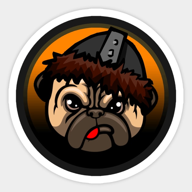 PugViking official T-shirt Sticker by PugViking